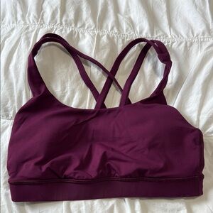 Women's Strappy Purple Sports Bra
